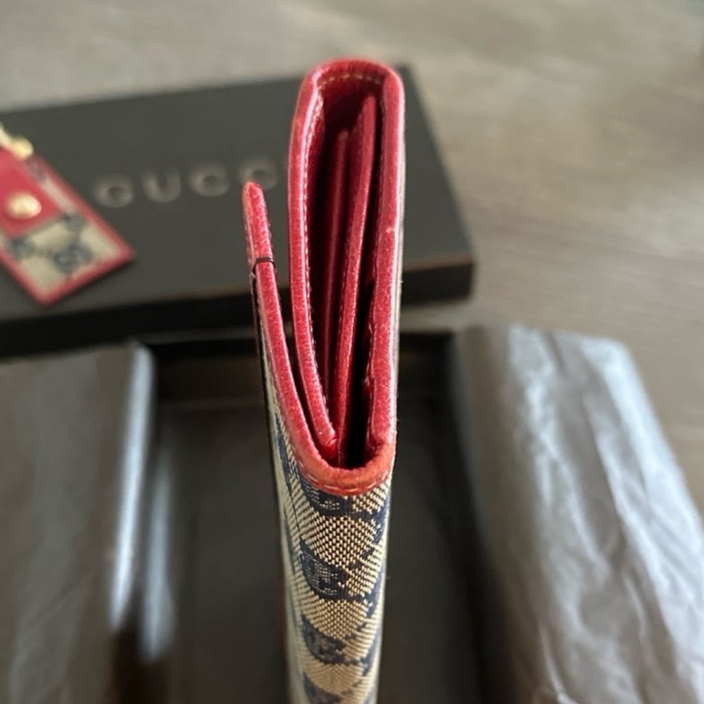Vintage Gucci Long Wallet - Red/Navy blue - Picture 11 of 12
